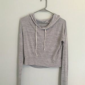 Abercrombie cropped  grey sweatshirt.
